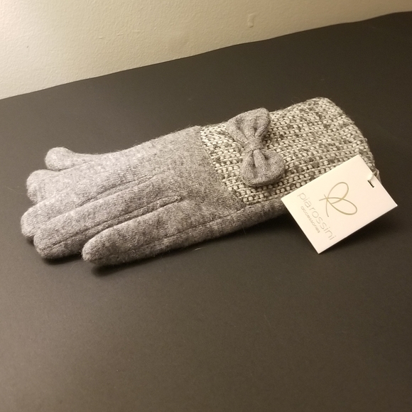 Wool blend charcoal Pippa gloves - Picture 2 of 4